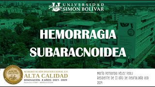 Hemorragia subaracnoidea [upl. by Ruamaj482]