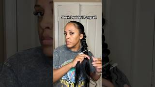 Sleek Braided Ponytail Tutorial braidedponytail naturalhairstyles [upl. by Torrin790]