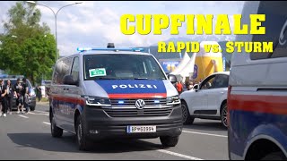 Großeinsatz bei Cupfinale in Klagenfurt STURM vs RAPID [upl. by Nivlak]