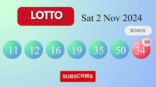 Lotto Draw Results on Sat 2 Nov 2024 The National Lottery UK [upl. by Sillert]