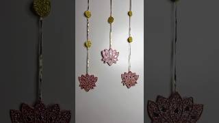 DIY lotus wall hanging for Diwali shorts [upl. by Sirromad538]