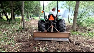 Knotweed Removal Box Blade Compact Tractor tractor japaneseknotweed knotweed boxblade [upl. by Bibbye]