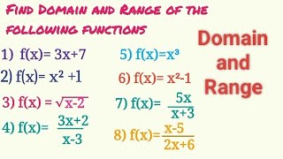 Domain and Range of the functions Part 2 Class 11 Mathematics [upl. by Chill]