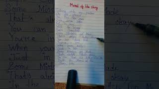 Thats the moral of the story lyricssong lyrics shorts [upl. by Anawt7]