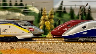 TGV Compilation  Model trains N scale [upl. by Marlena662]