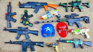 Collecting 7 Sniper Rifles AK47 GUN NERF GUN NERF SNIPER RIFLE M16 GUN NERF MEGA DUAL STRIKE MP5 GUN [upl. by Nywles569]