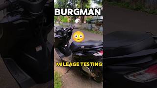 burgman mileage testing automobile mileagetest trending [upl. by Eanom922]