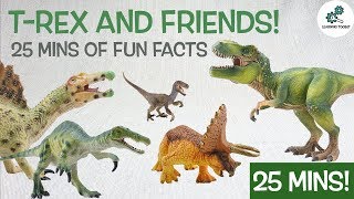 Learn about TREX AND FRIENDS  25 Mins Fun amp Educational Compilation  Dinosaurs For Kids [upl. by Grof]