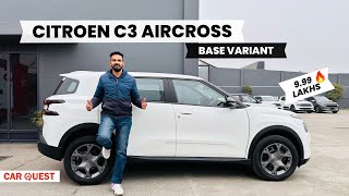 Citroen C3 Aircross Base Variant Walkaround  Car Quest [upl. by Edi]