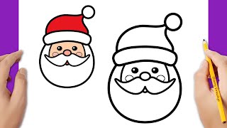 How To Draw Santa Claus Easy  Christmas Drawing [upl. by Lorenza]