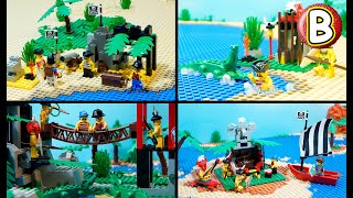 LEGO Pirates 1994 Ultimate Stop Motion Compilation [upl. by Ardeahp283]