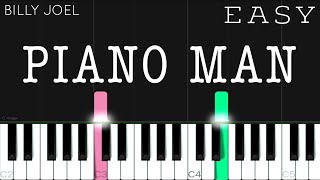 Billy Joel  Piano Man  EASY Piano Tutorial [upl. by Atiekram540]