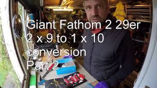 Giant Fathom 2 29er MTB 2 x 9 conversion part 2 [upl. by Venterea]