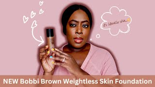 its literally skin😳 NEW BOBBI BROWN WEIGHTLESS SKIN FOUNDATION SPF 15  Review  Wear Test [upl. by Atiuqahc695]