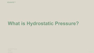 What is Hydrostatic Pressure [upl. by Atimed981]