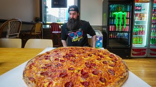 NORWAYS BIGGEST PIZZA CHALLENGE HAS NEVER BEEN BEATEN  BeardMeatsFood [upl. by Merras476]