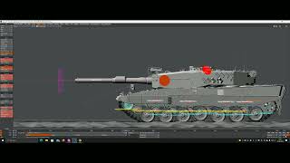 LEOPARD 24A  Hydraulic weapon tracking system WNAH22  V2 [upl. by Hubie]