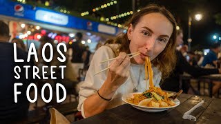 Dinner In a Laotian Night Market [upl. by Yelkao259]