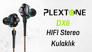 Plextone DX6 35mm Jack HIFI Stereo bas MMCX kablo kulakiçi Kulaklık [upl. by Adneral]