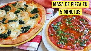 Masa de pizza 🍕 en 5 MINUTOS SIN HORNO sin levadura sin amasar y sin reposo [upl. by Eenitsed56]