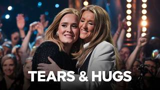 quotAdele and Celine Dion Tear Up During Emotional Embrace as Fans Go Wildquot [upl. by Hadden]