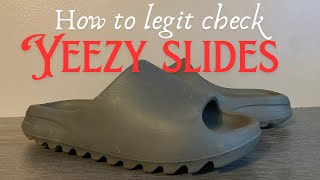 How to legit check Yeezy Slides [upl. by Yzus]