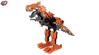 Transformers 4 Age Of Extinction ConstructBots Dinobots Grimlock Toy Review Hasbro [upl. by Akinirt114]