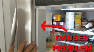 How to easy fix refrigerator french door hinge flap not closing properly [upl. by Dellora907]