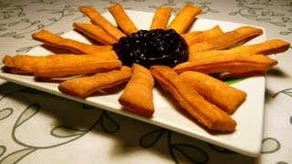 Cocina fácil  Palitos de queso fritos con mermelada de arándanos  Fried cheese sticks [upl. by Ayita]