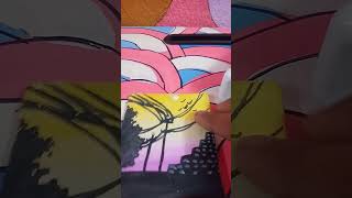 home made canvas mai varnish apply karke dhakna [upl. by Ahseuqal202]