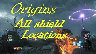 Origins all zombie shield parts location Origins all shield parts location black ops 3 Zombies [upl. by Orwin]