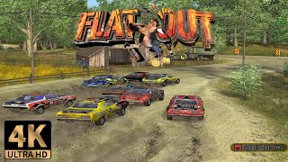 FlatOut  Hayville Havoc Hayville Farm  PC Gameplay 4K [upl. by Egni]