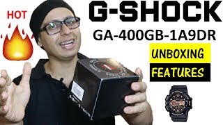 G SHOCK UNBOXING and FEATURES  GA400GB Hindi [upl. by Alicirp]