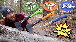 WHATS THE BEST BIG HATCHET  CHEAP GerberFiskarsEstwing [upl. by Kobylak967]