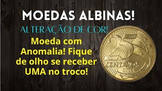 MOEDA DE 25 CENTAVOS 2014 COM ANOMALIA ALTERAÇÃO DE COR [upl. by Edric]