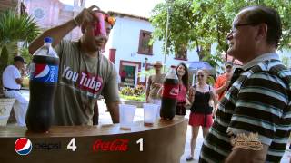 Pepsi Coca Cola Challenge in downtown Puerto Vallarta Mexico [upl. by Stempien]