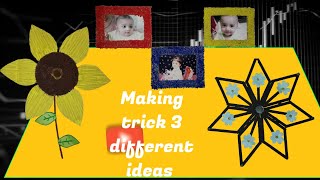 3 unique wall hanging and photo frame making at home with rice and cardboard 👍🌹♥️ [upl. by Oehsen73]