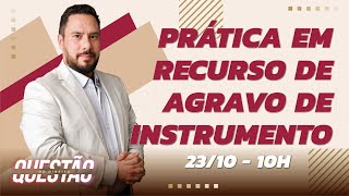 Prática em Recurso de Agravo de Instrumento  Questão de Direito 453 [upl. by Mure566]