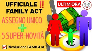 UFFICIALE ASSEGNO UNICO FIGLI RIVOLUZIONE FAMILY ACT 2020 le novità e le tempistiche [upl. by Sennahoj]