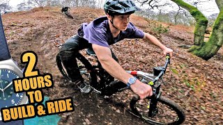 2 HOURS TO BUILD AND RIDE  MTB TRAIL BUILDING CHALLENGE [upl. by Dahle]