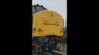 Diesel Heratage Uk Class 37 Leaving severnvalleyrailway diesellocomotive heritagerailway [upl. by Sevart]