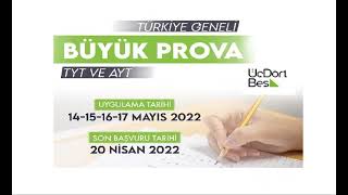 2022 BÃœYÃœK PROVA 345 YAYINLARI TÃœRKÄ°YE GENELÄ° TYT AYT DENEME SINAVI CEVAP ANAHTARI NE ZAMAN YORUMLAR [upl. by Gnouhp223]