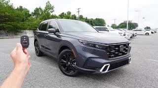 2025 Honda CRV Sport Touring Hybrid AWD Start Up Walkaround Test Drive and Review [upl. by Zora]