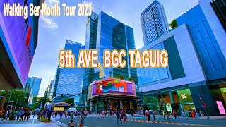 5TH AVE BGC TAGUIG CITY PHILIPPINES  DAY AND NIGHT WALKING DECEMBER 2023 TOUR AT 5TH AVE BGC [upl. by Adyl]