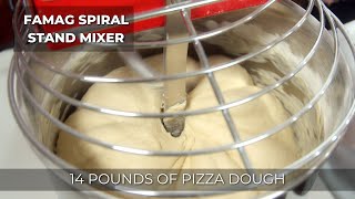 Famag Spiral Stand Mixer  14 Pounds of Pizza Dough [upl. by Risley]