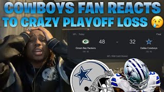 DALLAS COWBOYS FAN CRIES REACTING TO PACKERS LOSS  Green Bay Packers Vs Dallas Cowboys WILD CARD [upl. by Sturdivant]