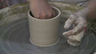 Instructional Pottery Demo small pot step by step basics [upl. by Ratcliffe]