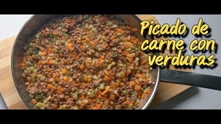 Como hacer un picado de carne con verduras RECETAS CASERAS [upl. by Lubbi]