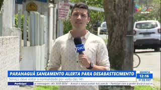 PARANAGUÁ SANEAMENTO ALERTA PARA DESABASTECIMENTO [upl. by Territus]