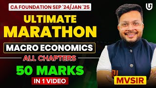 Macro Economics Marathon  ALL Chapters  Chp 6 to 10  CA Foundation Sep 24Jan 25 CA Mohnish Vora [upl. by Assirehs]